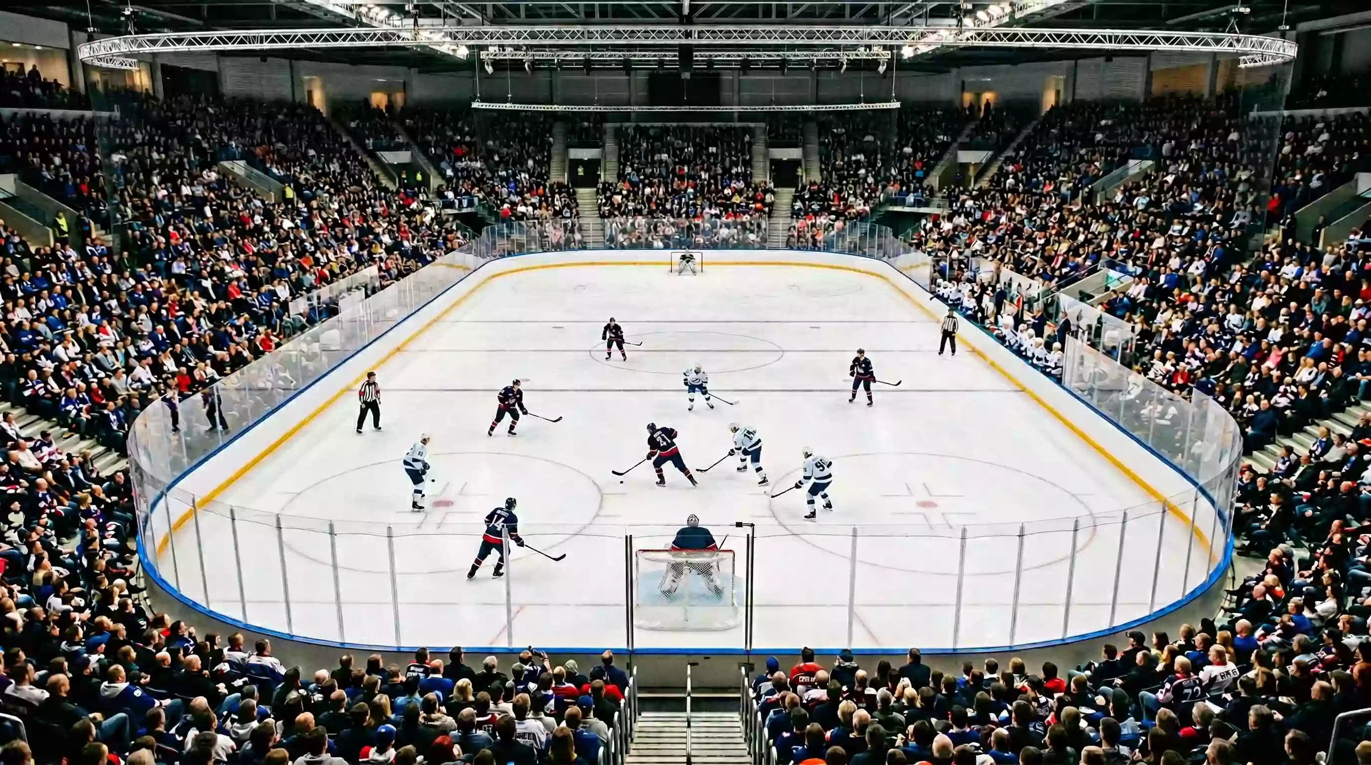 Eishockey Arena mit Fans – DEL und NHL Spielplan für Sportwetten
