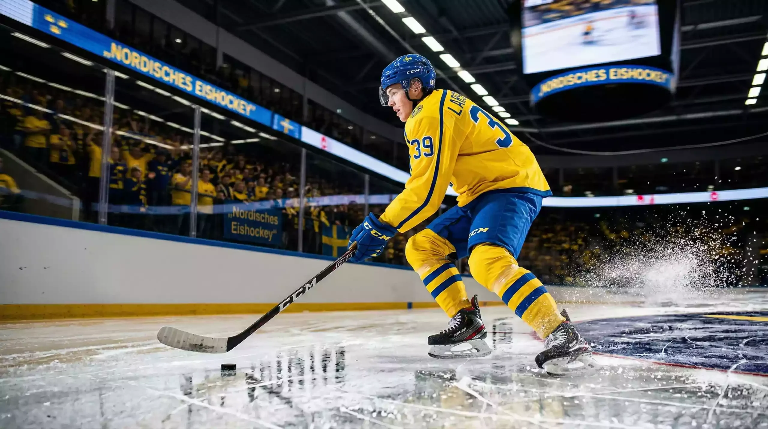 Schwedische Hockey League Spieler auf dem Eis